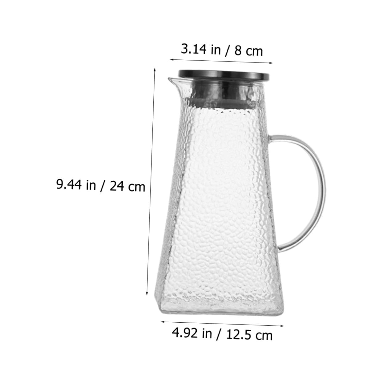 Botella De Agua Fría De Vidrio Con Tapa Hogar Jarra De Agua Hogar Para Beber y Zumos La Cocina Oficina