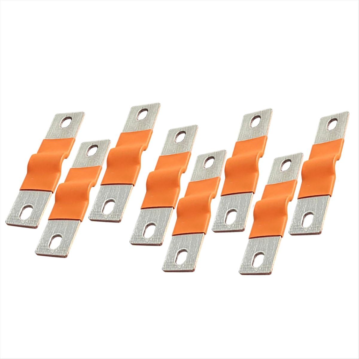 BPQiang 8Pcs High-Grade Nickel-Plated Copper Bus Bars for Solar Power and Deep Cycle Battery