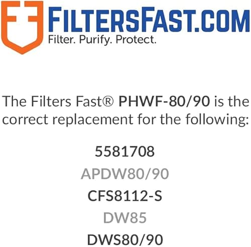 Miniatura 2 de PureH2O PHWF-8090 - Repuesto compatible con cartucho de filtro de agua de carbono Aqua-Pure APDW8090