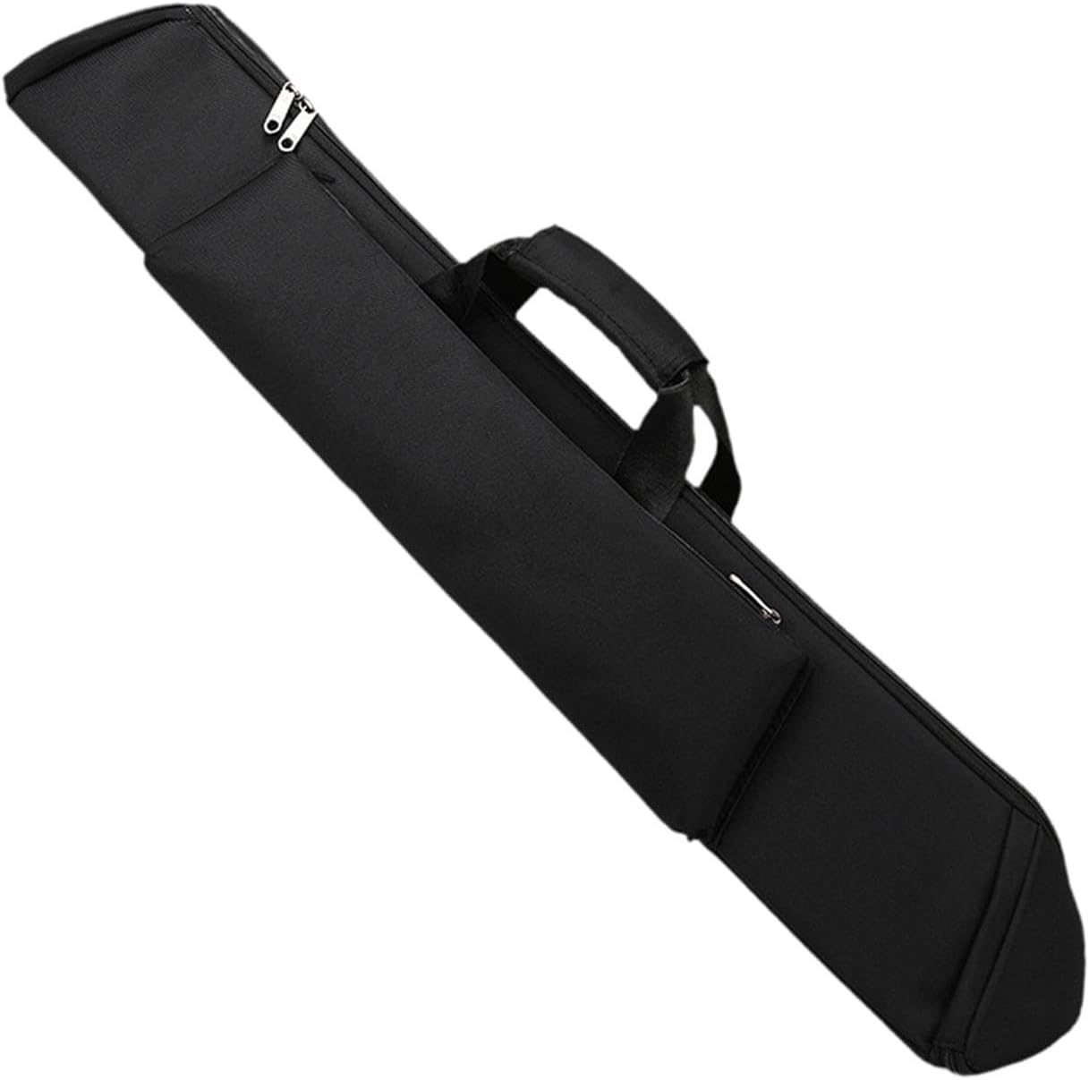 Pool Cue Carrying Case Billiard Rod Bag Practical Organizer,Soft Padded with Shoulder Strap Handle Bag Pool Rod Case, Black