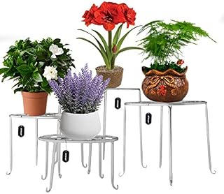 AISHN Metal Plant Stand 4 in 1 Potted Irons Planter Supports Floor Flower
