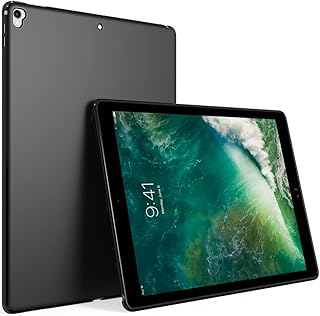 Case for Apple iPad Pro 12.9 inch (2nd Gen 2017) and iPad Pro 12.9 (1st Gen 2015),Puxicu Slim Design Matte Rubber Soft TPU Protective Cover for iPad Pro 12.9 Inch (Old Model, 2nd & 1st Gen),Black