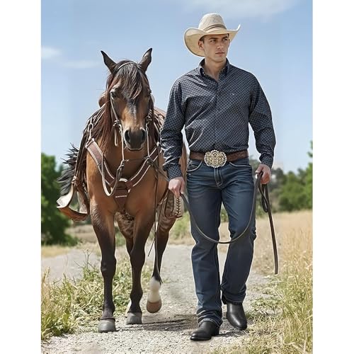 Jousen Cowboy Boots For Men Classic Western Embroidered Boot Retro Short Botas2