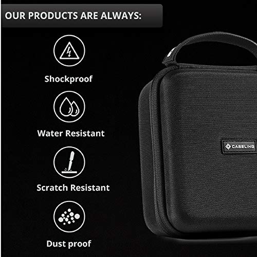 Caseling Hard Carrying Gps Case For Up To 5-Inch Screens. For Garmin Nuvi, Tomtom, Magellan, Gps – Mesh Pocket For Usb Cable And Car Charger - Black #TOP4