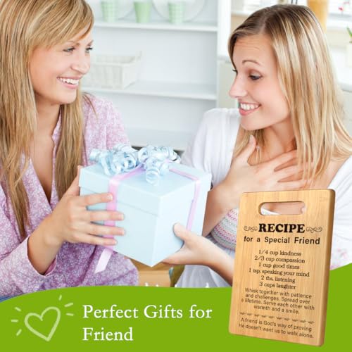 Best Friend Gift for Women, Friendship Birthday Gifts for Women Friends, Unique Gift for Friend, Bestie Bff Thank You Gift for Bestfriend Idea Recipe for a Special Friend Cutting Board - Image 2