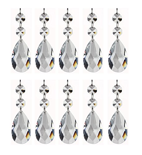 yueton Pendants-teardrop Chandelier Crystal Pendants Glass Pendants Beads Pack of 12