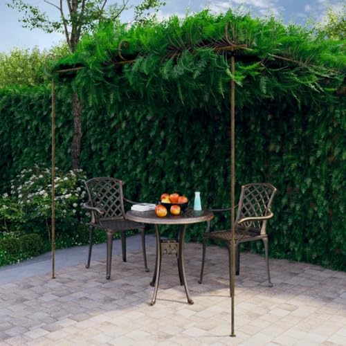 Générique Pergola de Jardin Marron Antique 3x3x2,5 m Fer, Maison & Jardin, Pelouses & Jardins,...