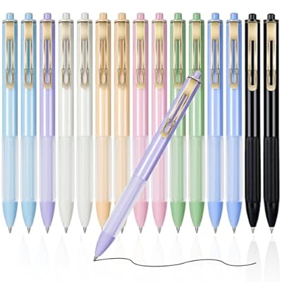 KERIFI Black Gel Ink Pens with Soft Grip, 0.7mm...