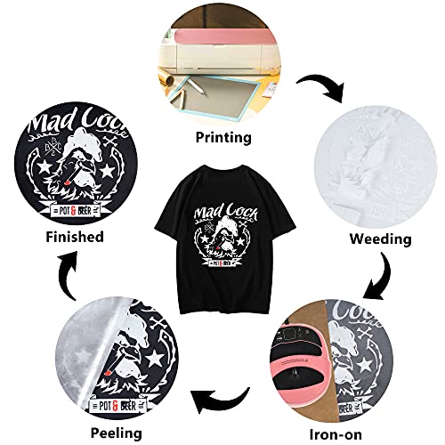 Image of RENLITONG White Glitter HTV Heat Transfer Vinyl Rolls - 12 Inch x 5 feet Iron on Vinyl for T-Shirt and Silhouette, Easy to Cut & Weed for Heat Transfer Design (Glitter White)
