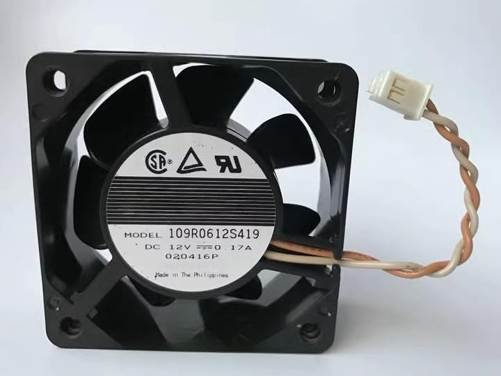 DC12V 0.17A 60mm 2-Wire Cooling Fan - Model 109R0612S419 for Reliable Airflow