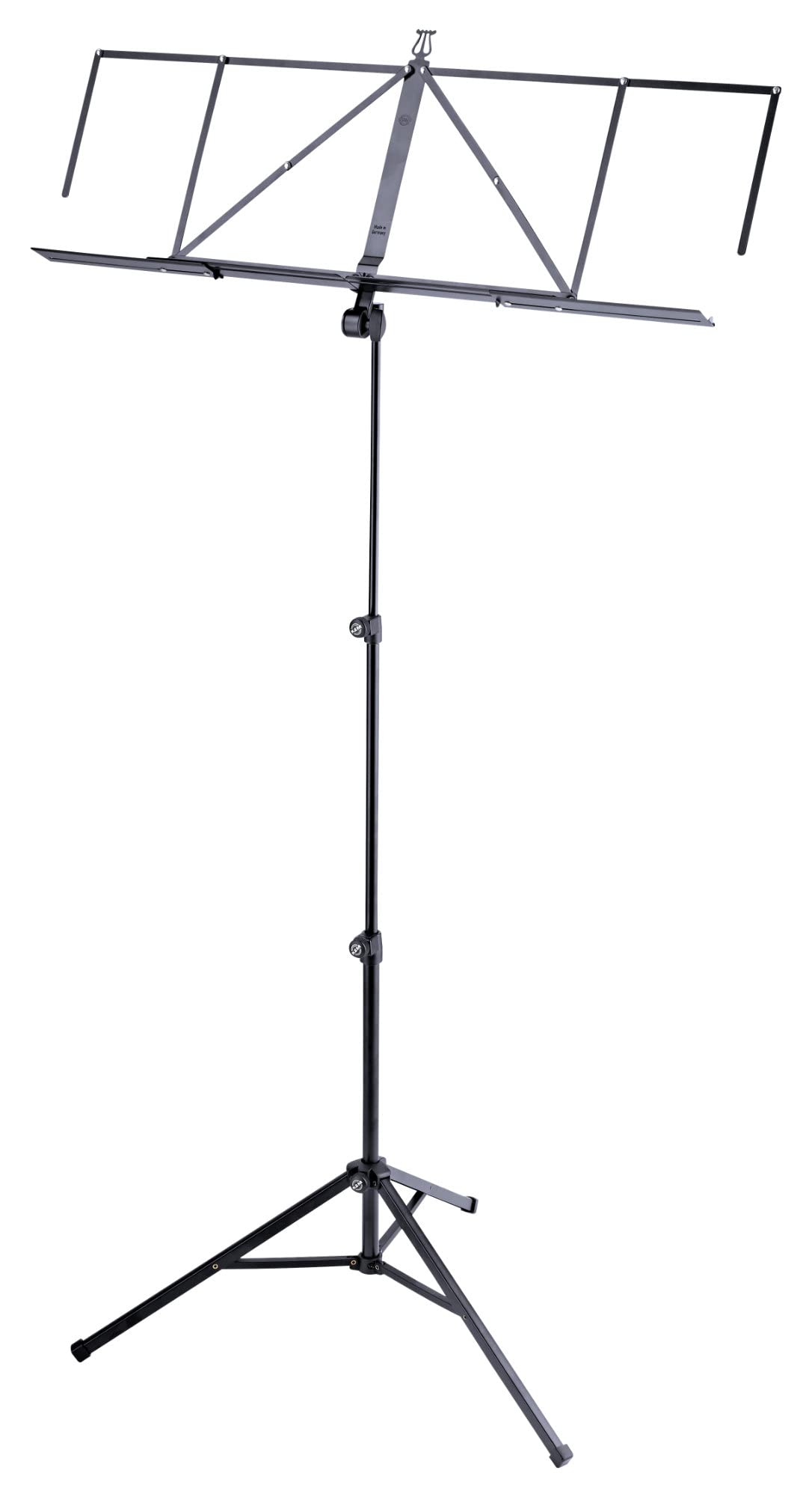 K&M 10062 Music Stand Robby Plus Set (ausziehbarer Notenständer mit Tragetasche) Schwarz