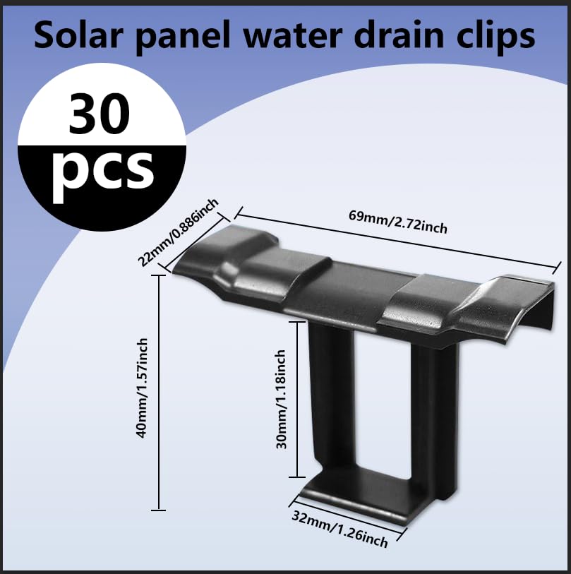 Wasserablauf-Clips Für Solaranlagen - 10 Stück Drainage-Clips Für PV-Module 30mm