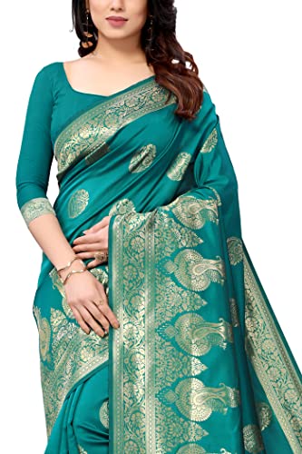 Image of MIRCHI FASHION Women Saree | Jacquard Banarasi Silk Woven Ethnic Motif Office Wear Sari