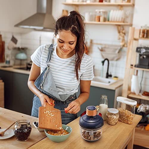 Bear Food Processor, Electric Food Chopper With 2 Glass Bowls (8 Cup+2.5 Cup), 400W Power Grinder With 2 Sets Stainless Steel Blades, 2 Speed For Meat, Vegetables, And Baby Food #TOP7