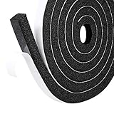 Schaumstoff-Dichtungsband, Offenzelliges Schaumstoff-Dichtungsband for Fenster und Klimaanlagen, verschiedene Größen(12mm(W) x12mm(T) x2M(L) x2PCS)