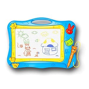 SunshineTec Magnetisch tekenbord, magnetische tovertafel, schildertafel, toverschildertafel, 31 x 22,5 cm groot (blauw)