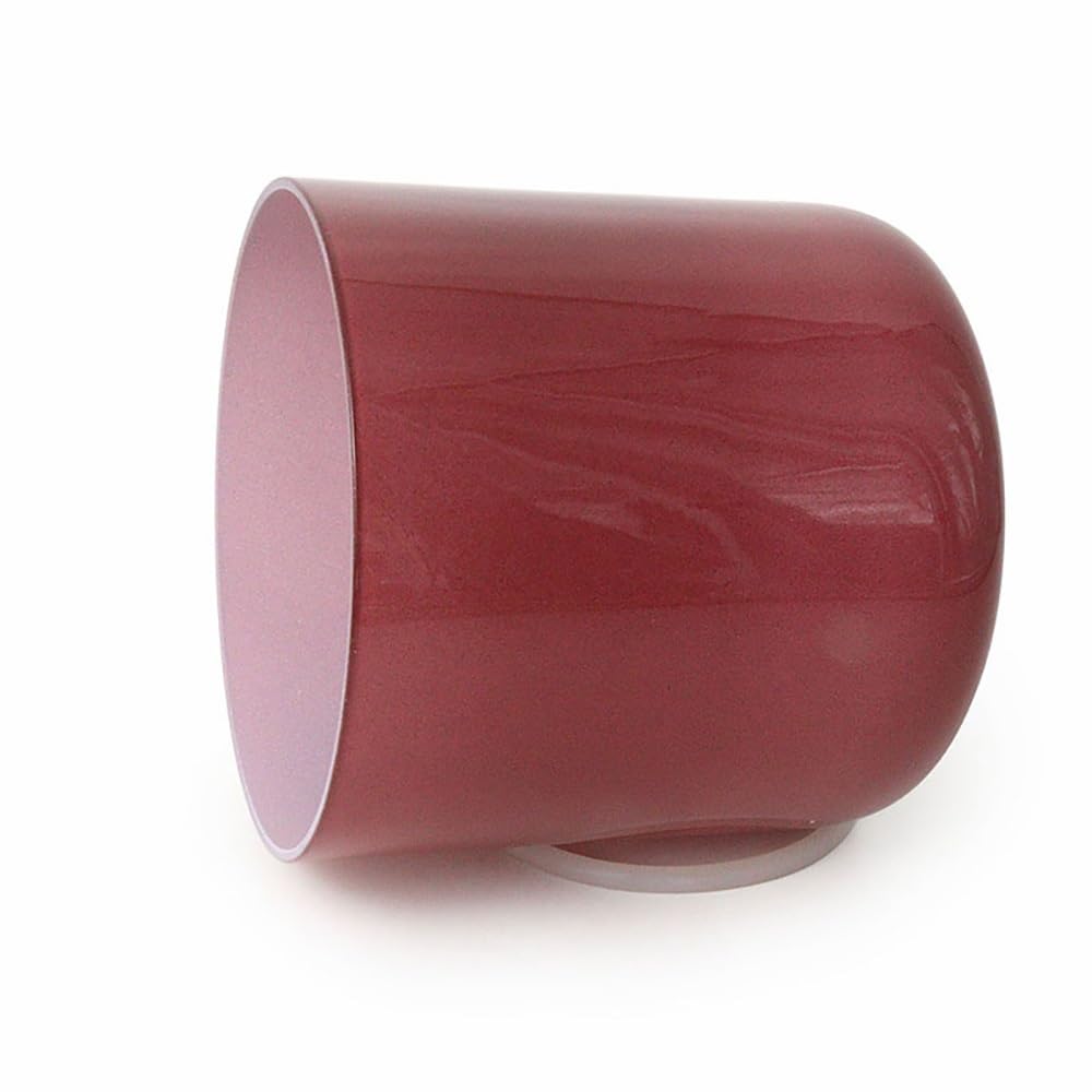 Rote alchemistische Kristallschale, 8 Zoll, Klangschale für Chakra, Geschenk für Meditation Yoga und Klangheilung, mit gratis Acryl-Schlagzeug und O-Ringen (G Note)