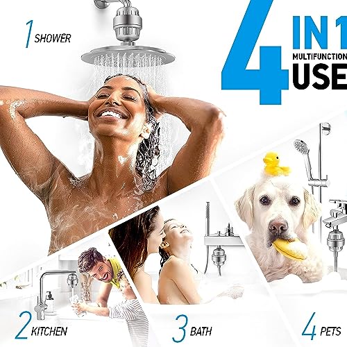 Image of FEELSO FE-15 PRO 15-Stage Replacement Premium Filter Cartridge 2-Pack (No Housing), Compatible with Any Shower Filter of Similar Design Universal High Output((Pack of 2) - 15 Stage Cartridge)