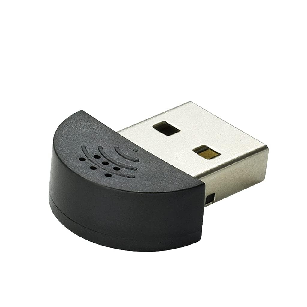 USB Mini Microphone for PC/Laptop/Raspberry Pi, Plug and Play, 360° Omnidirectional, Noise Cancelling, Ultra Compact
