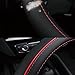 SHIAWASENA Auto Car Steering Wheel Cover, Universal 15 Inch Fit, Soft Leather, Breathable Anti Slip (Black&Orange)