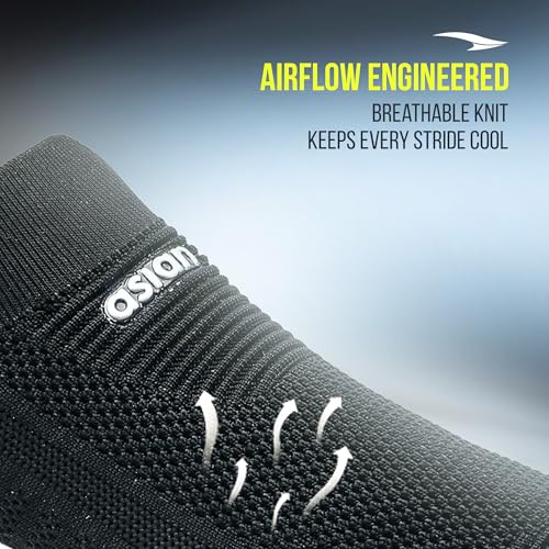 Image of ASIAN Storm-42 Men's Walking Shoes with Breathable Knit Shoe, Lightweight Cushioned Sole, Soft Sock-Like Fit, Flexible Slip Ons with Without Laces Comfort & Steady Grip | Ideal, Office & Travel