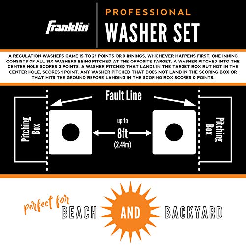 Image of Franklin Sports Washer Set - (2) 12 inch x 12 inch Folding Targets - Portable Fun - Perfect for Beach, Tailgating, Parties - Replacement Bottle Cap Washers