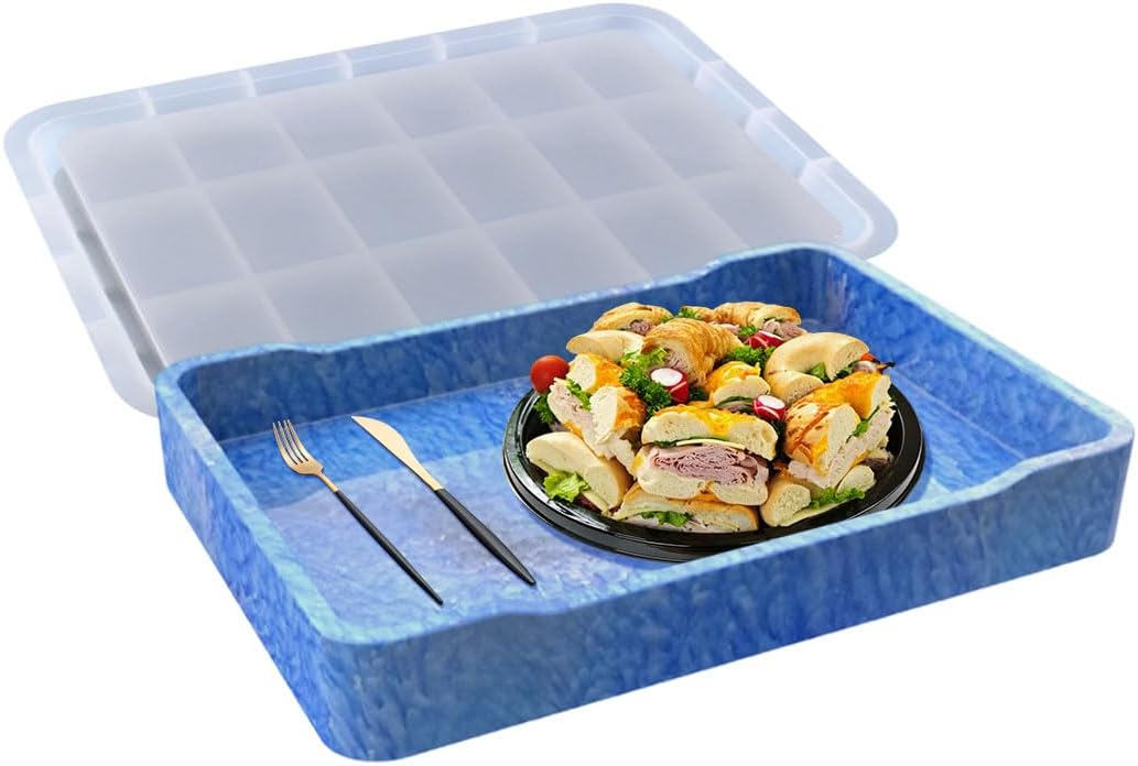 Zayookey Resin Tray Silicone Molds Large Rectangle Serving Tray Molds with Edges for Epoxy Resin DIY Jewelry Holder (12.2 * 9.06 * 1.42 inch)