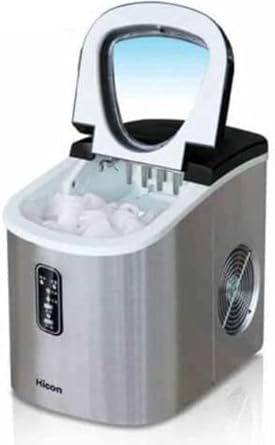 Portable Ice Maker Machine Stainless Steel Commercial Ice Cube Maker for Restaurant High Capacity Quick Ice Production 220V