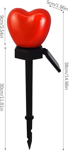 Miniatura 4 de Kidyawn Decoración del día de San Valentín luz solar en forma de corazón luz de jardín luz de ambiente lámpara de inserción de tierra regalos para