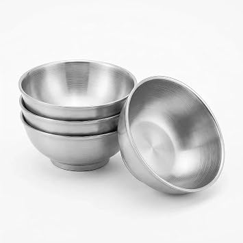 IMEEA 17 Oz Unbreakable Cereal Bowl SUS304 Stainless Steel Insulated Bowl for Soup, Ice Cream and Snacks, Set of 4