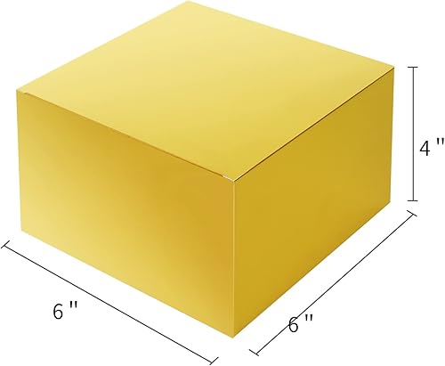 Vista 205 de Cotopher - 100 unidades de cajas de regalo de boda. Cajas de regalo de papel de 7.6 x 7.6 x 7.6 cm. Cajas pequeñas de regalo con cintas. Cajas marino