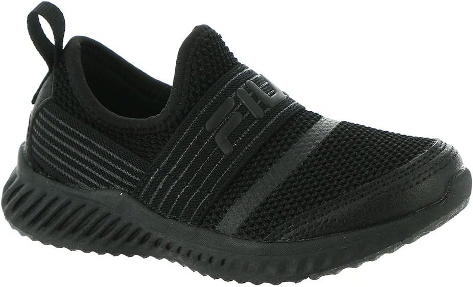 Fila Interspeed Y Boys' Toddler-Youth Slip On 10.5 M US Little Kid Black-Black-Black