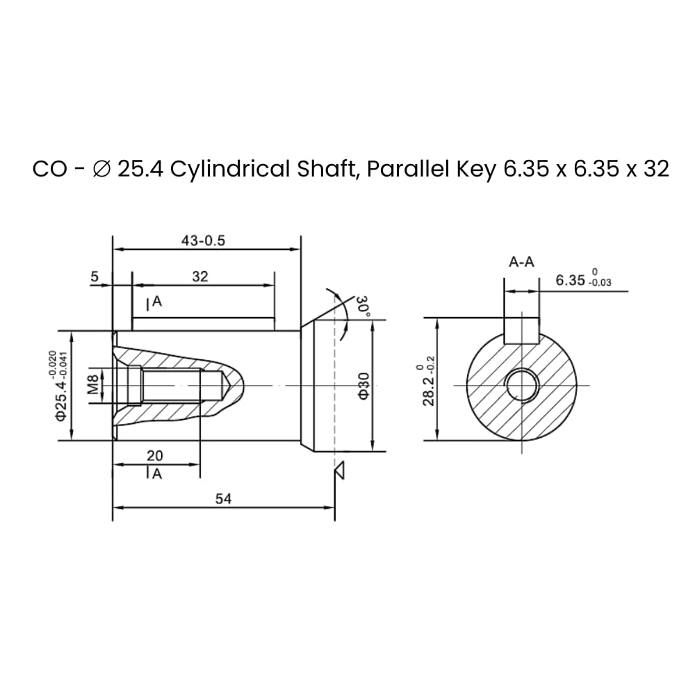 Motor hidráulico 315,7 cc/rev, eje con llave paralela de 1"