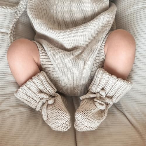 Newborn Baby Booties Cotton Knitte Shoes Soft Comformable First Wakers Warm Booties For 0-6Months Toddler Infant Skin Friendl2