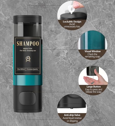 Image of Luxspire Shampoo and Conditioner Dispenser, Shower Soap Dispenser 1-Chamber