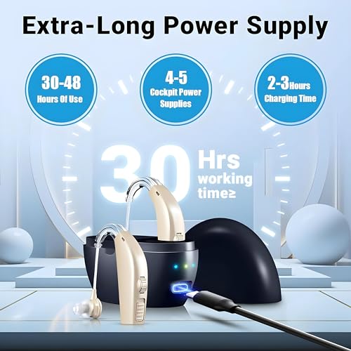 Image of Aika AG-7311 Rechargeable Hearing Aid Amplifier Machine For Old Age with Auto Noise Reduction Features, Full-on Acoustic Gain38db (1 Piece, Beige, Both Ear), One Free Dry Kit