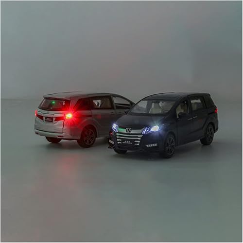 Miniatura 5 de Fundición a presión 132 para Honda Odyssey Aleación Diecast MPV Modelo de juguete Vehículo multiusos de simulación de coche con luz de sonido,