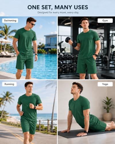 Image of Swimming Costume for Man | Co Ords for Men | Swim Suit for Men - Lightweight Quick Dry Beach & Gym Set Built to Water & Training