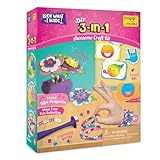 Imagimake Craft Kit - Arts and Crafts for Kids Ages 5+ - Air Dry Clay, Paper Quilling, Stamp Art - 3-in-1 Arts and Crafts Kit - Gifts for 5, 6, 7, 8 Year Olds