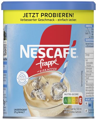 NESCAFÉ Frappé Typ Iced-Coffee Frappé-Kaffeepulver mit Instant-Kaffee koffeinhaltig 1er Pack (1 x 275g)
