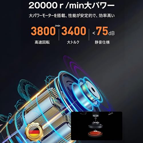 Aishaba ミニポリッシャー 車用 充電式ポリッシャー コードレス の商品画像 4