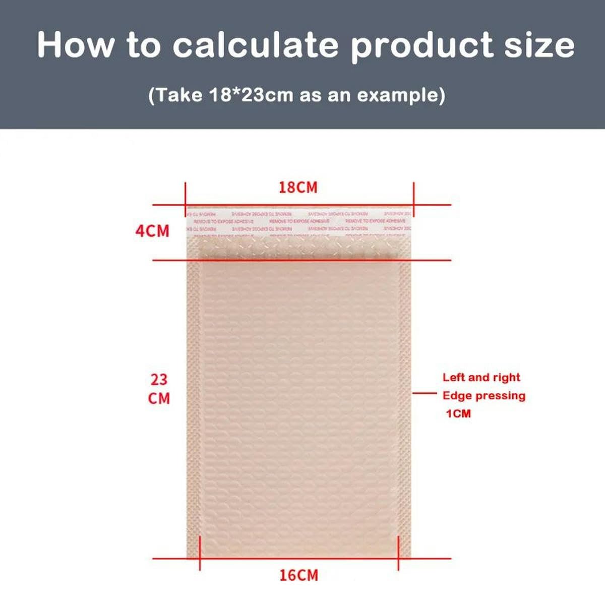 50 Stück rosa Versandtaschen, gepolsterte Briefumschläge, gefütterte Großpackung, Wickeltaschen für Versandverpackungen, selbstklebend, weiß, 50 Stück, 18 x 23 cm