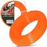 Instalguru Maurerschnur Richtschnur 100 m Seil Bauleine Maurerseil Pflasterschnur Verlege Lot Bau Schnur Seil Lotschnur Pflasterarbeiten Polyamid Robust Reißfest Belastbar Orange