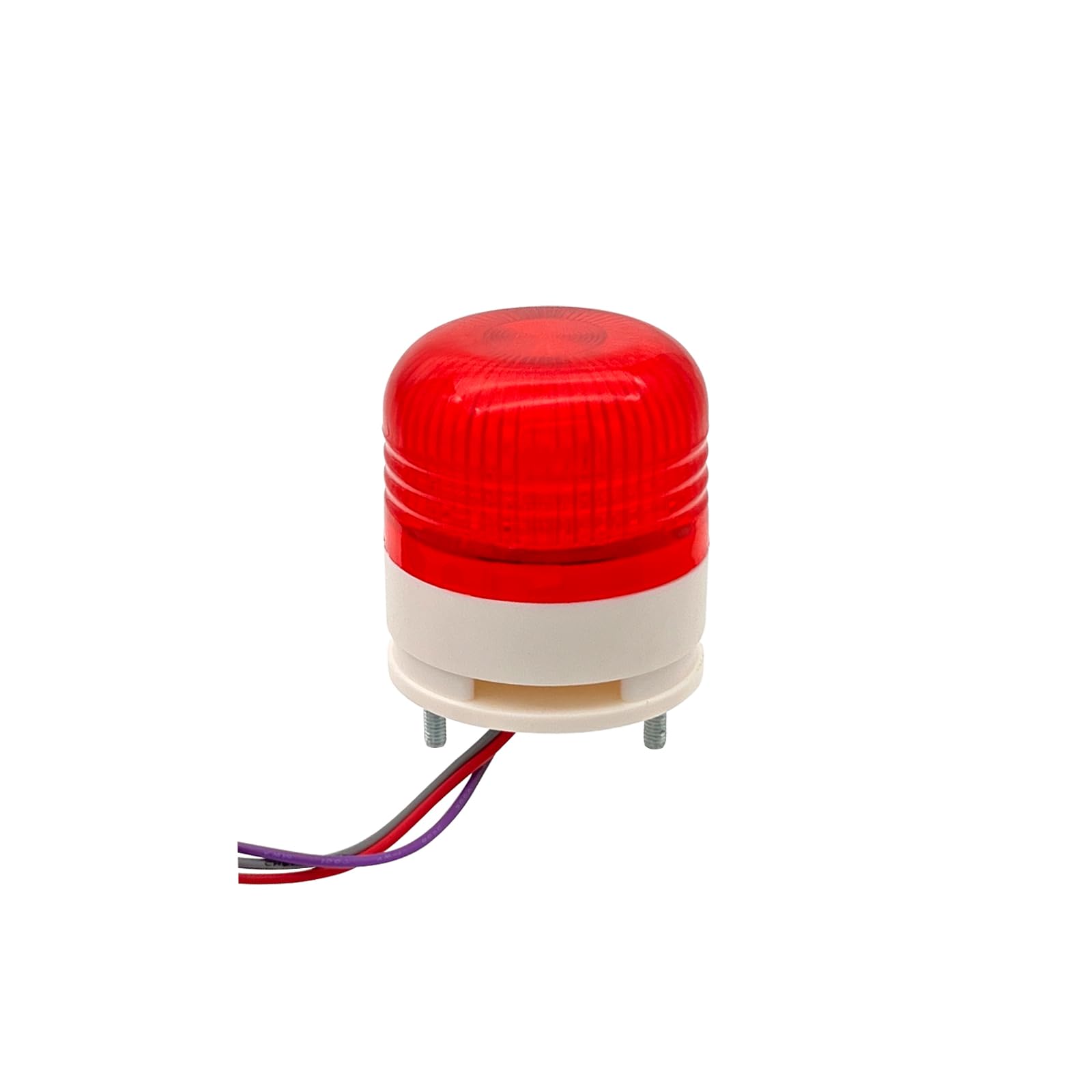 SFOCFWH Industrial LED Rotating Strobe Beacon Warning Lights, ?N-5002J? Electrical Revolving Signal Lights for Emergency, 24V,AC/DC, with Buzzer for Emergency (Red)