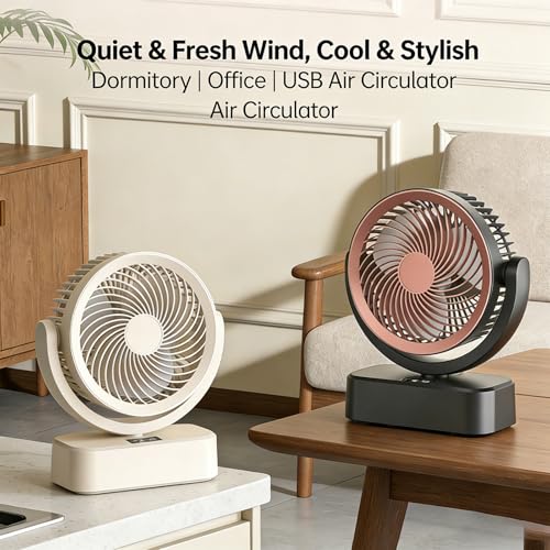 Ventilador eléctrico portátil recargable de 6 velocidades para escritorio y dormitorio 3