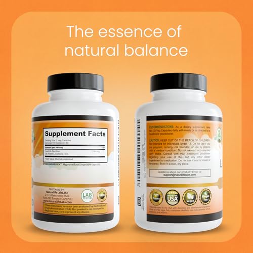 acetyl l-carnitine alcar 1500 mg per serving  100 capsules  non-gmo gluten-free vegan