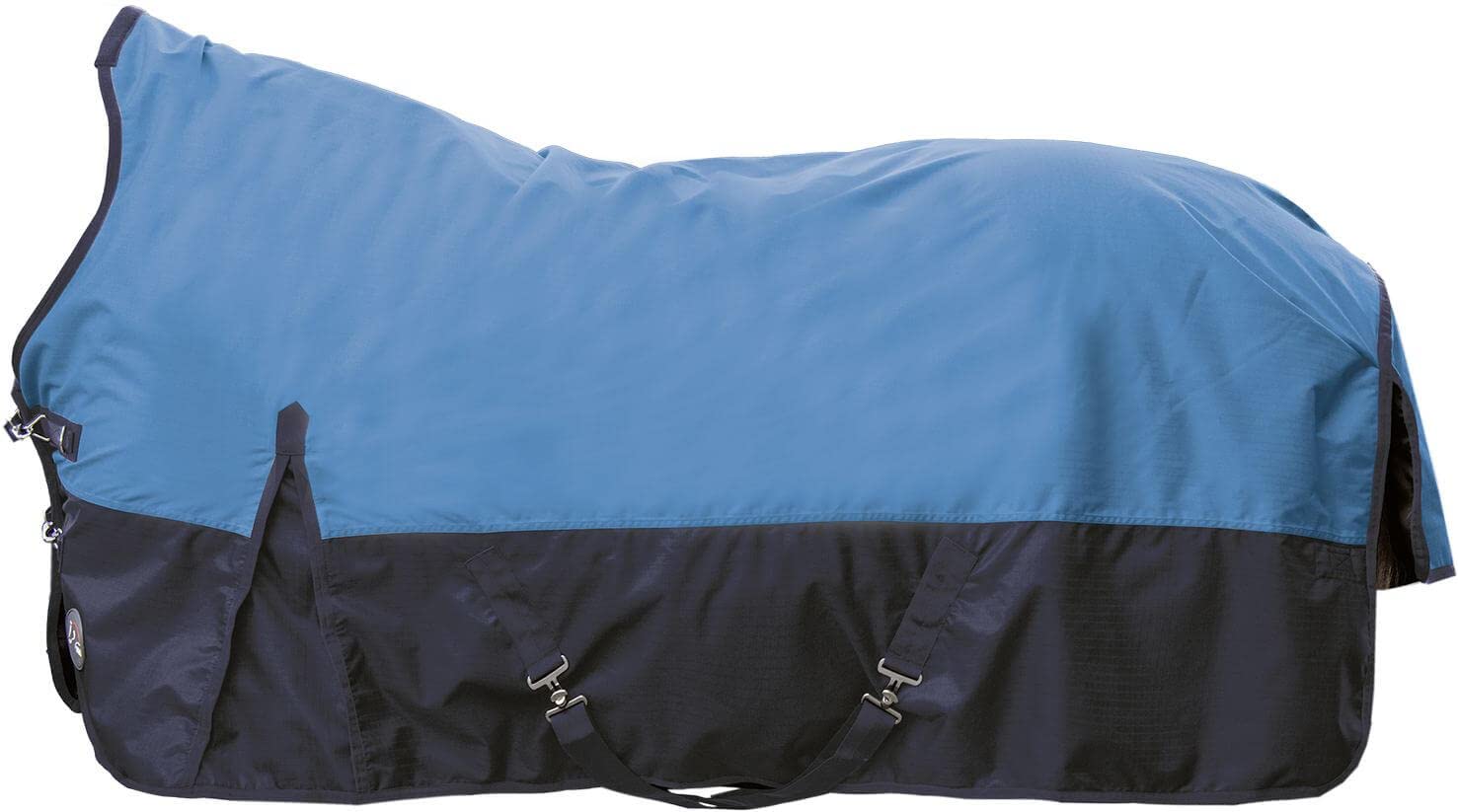 Couvertures pour chevaux HKM Winnipeg 165 cm au box et au paddock bleu