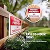 SmartSign Private Property No Trespassing Sign, 9 x 12 Polystyrene Plastic (Pack of 5) Screen Printed, 10 mil Polystyrene Plastic, Red and White, Made in USA