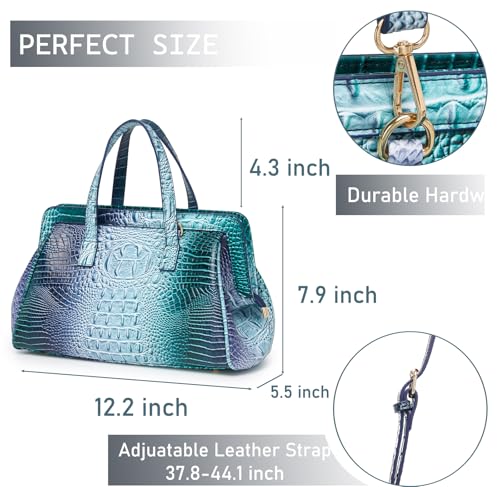 Women Fashion Crocodile Print Handbag Shoulder Satchel Top Handle Crossbody Bag2
