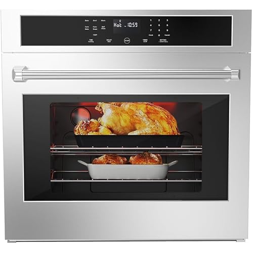 30 Inch Electric Wall Oven, 4.8 Cu.ft Built-in Single Convection Oven with Self-Cleaning, Broil, Bake, Safety Lock, LED Touch Control for Kitchen Cabinet
